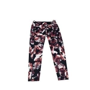 Victoria's Secret Sport Knockout Floral Leggings M Short Black Compression